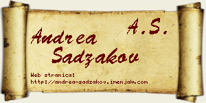 Andrea Sadžakov vizit kartica
